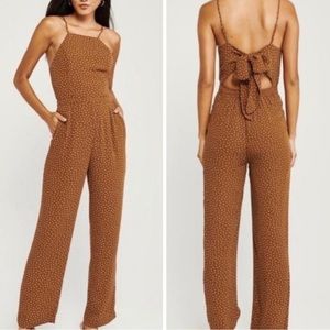 Abercrombie Camel Dot Jumpsuit